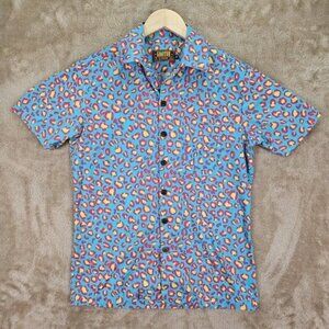 chenaski Shirt Cool Retro Style Pattern 60s 70s Look Funky Button-Down Mens Sz M